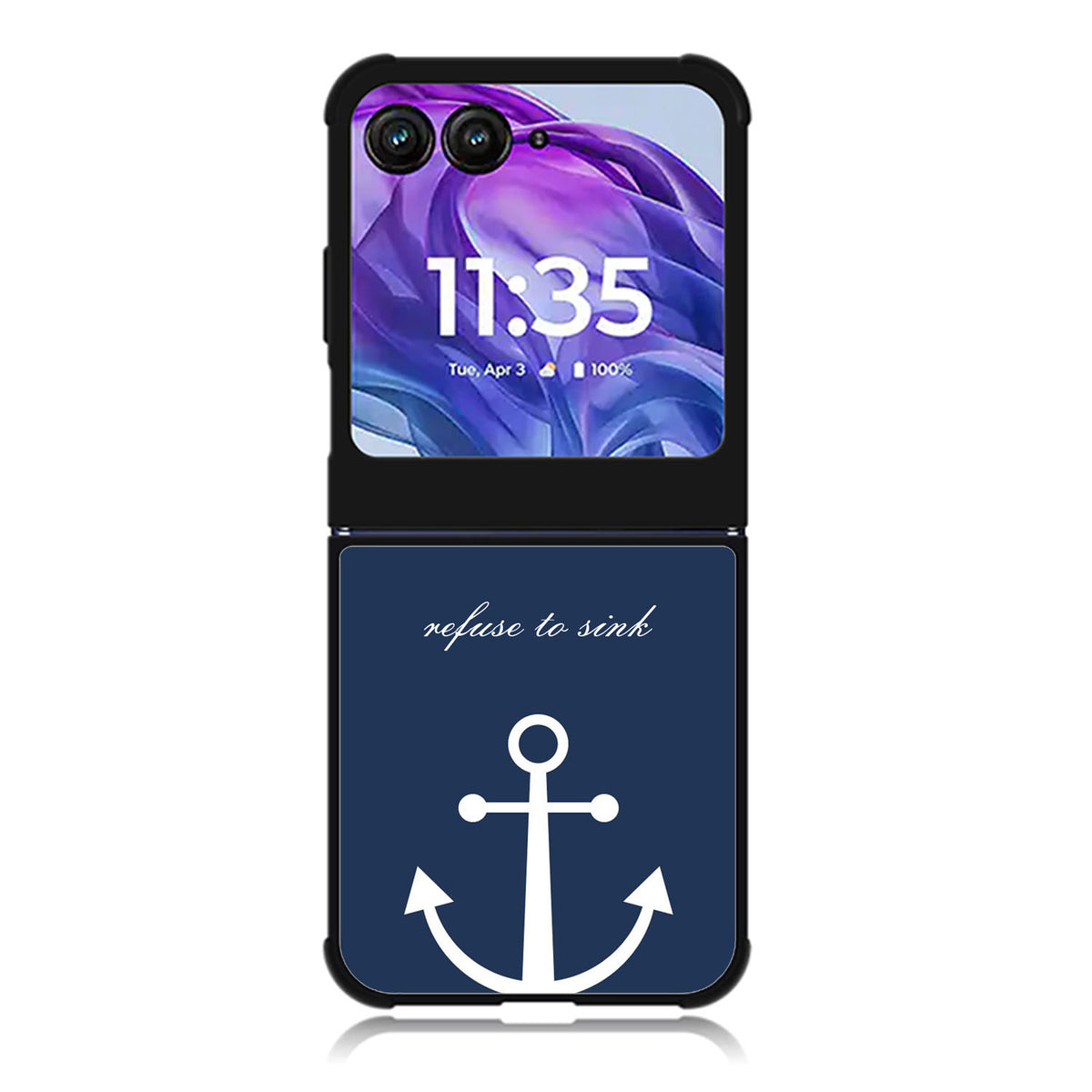 blue anchor Motorola Moto Razr Plus 2025/2024 Case, Moto Razr 50 Ultra 5G BC0588