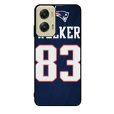 New England Patriots Wes Welker X6154 Motorola Moto G Stylus 5G 2024 Case