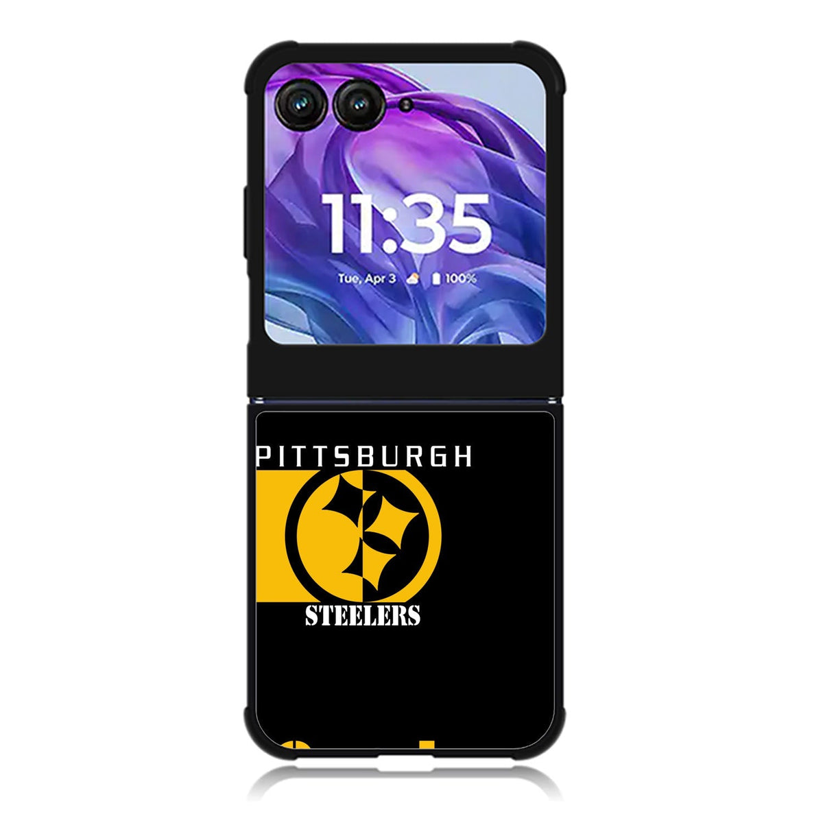 Pittsburgh Steeler Black Motorola Moto Razr 2024 , Moto Razr 50 Case FE0705