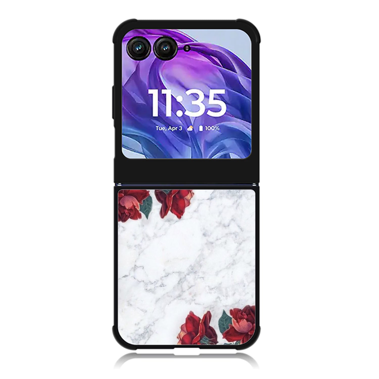 Marble With Roses Motorola Moto Razr 2024 , Moto Razr 50 Case FE0847