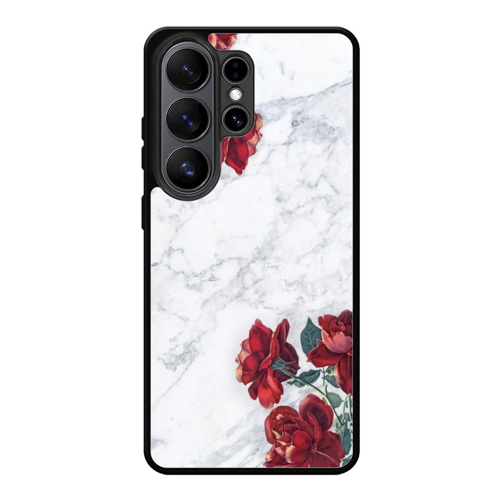 Marble With Roses Samsung Galaxy S26 Ultra Case BC0847