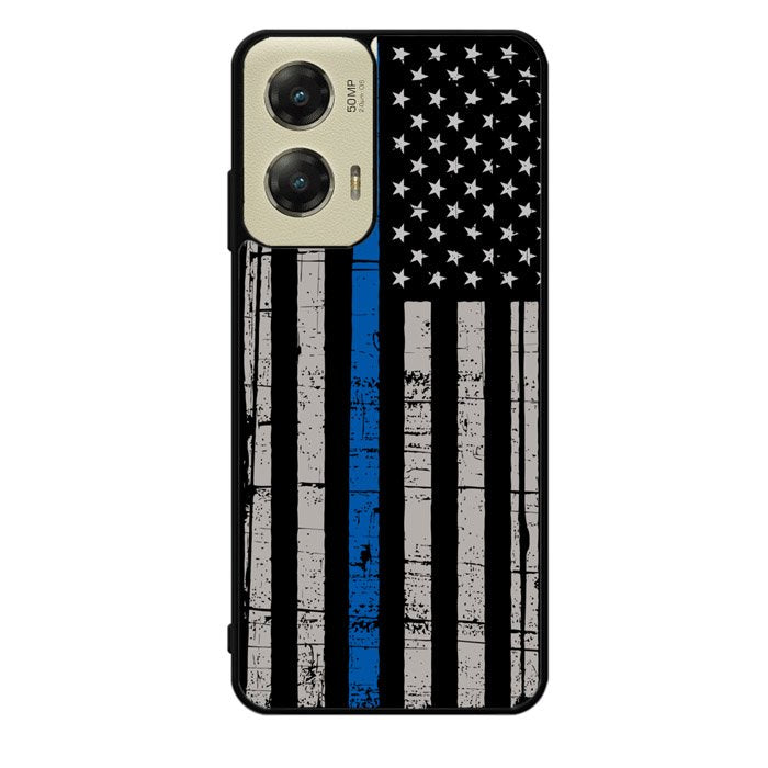 thin blue line flag X9119 Motorola Moto G Stylus 5G 2024 Case