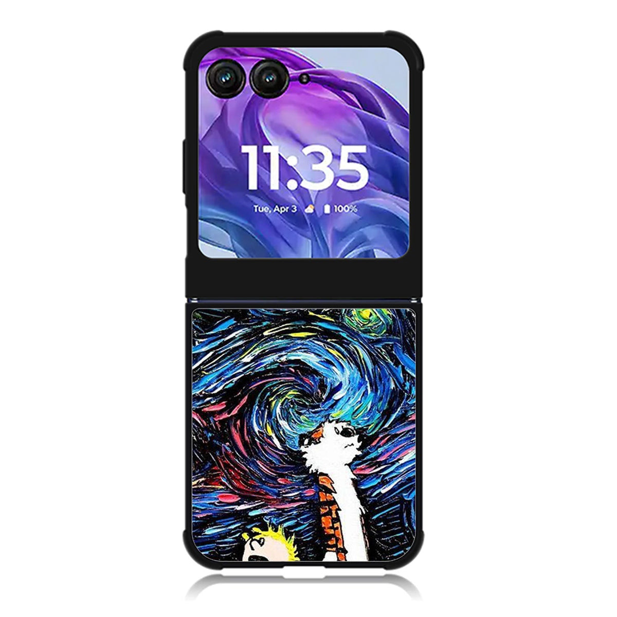 Calvin and Hobbes Art Starry Night Motorola Moto Razr 2024 , Moto Razr 50 Case FE0904