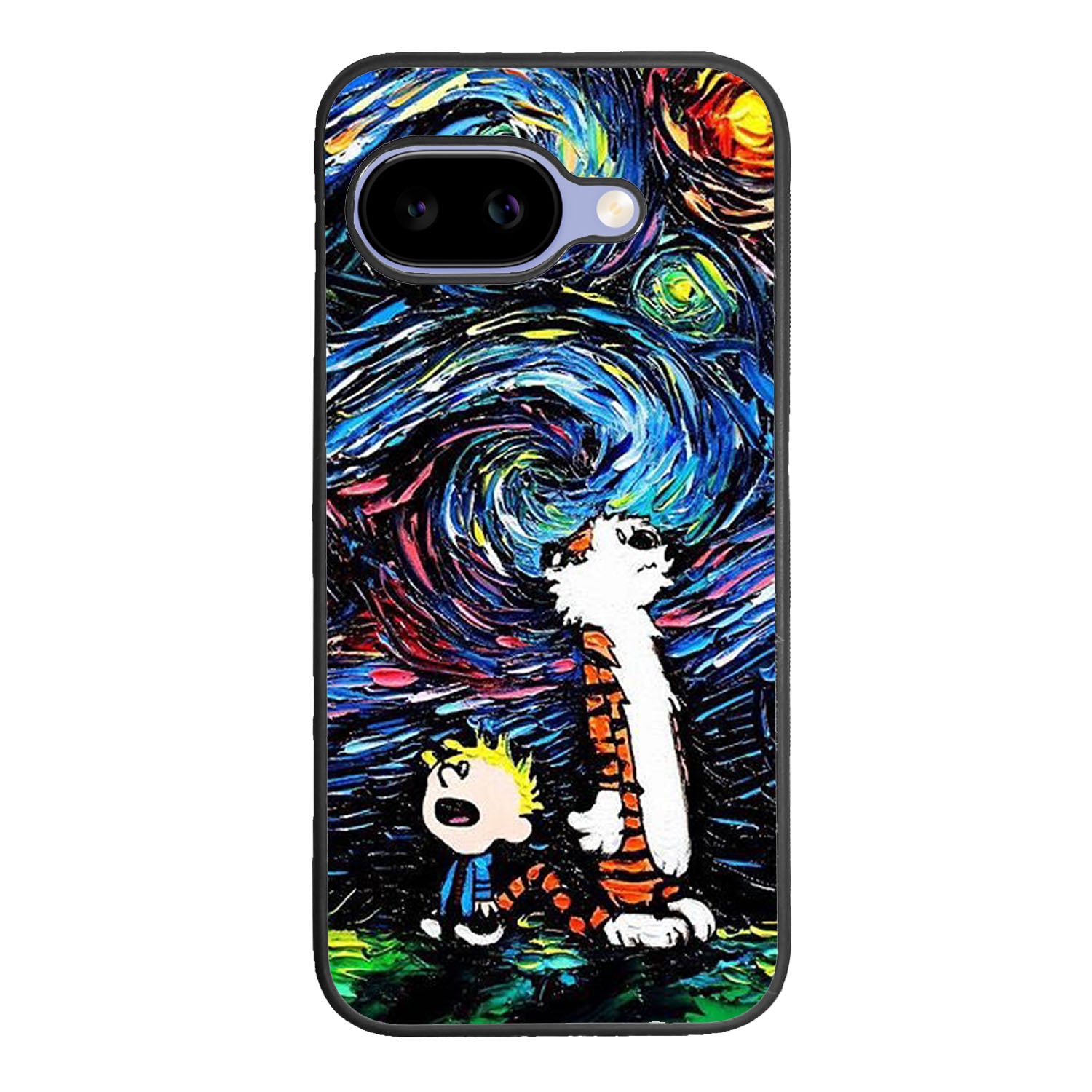 Calvin and Hobbes Art Starry Night Case Google Pixel 9A BC0904