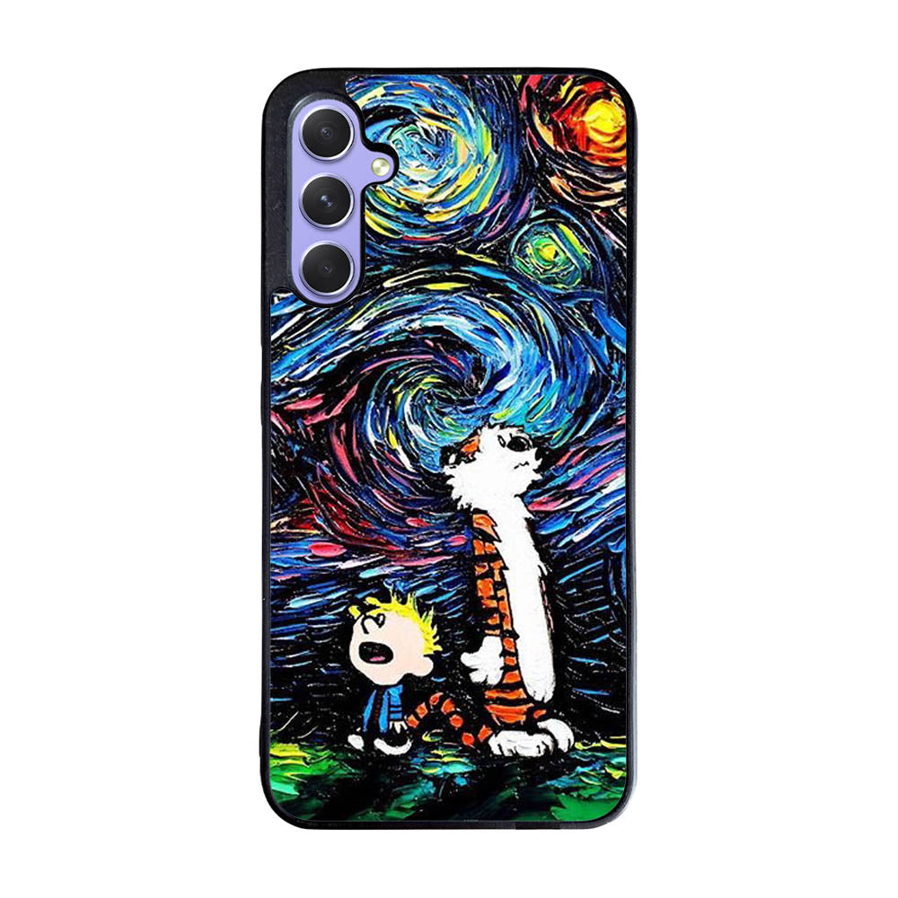 Calvin and Hobbes Art Starry Night Case Samsung Galaxy A35 5G BC0904