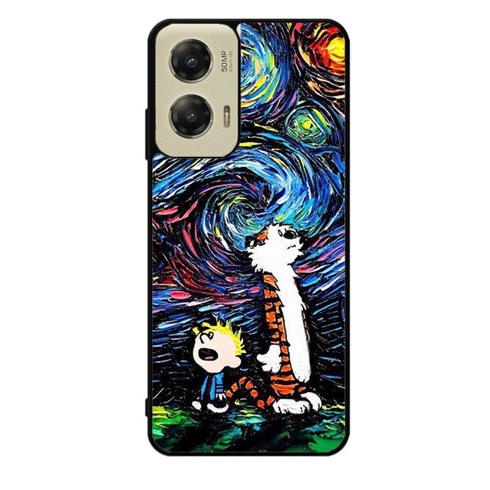 Calvin and Hobbes Art Starry Night X9177 Motorola Moto G Stylus 5G 2024 Case
