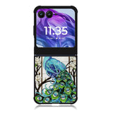 peacock stained glass Motorola Moto Razr 2024 , Moto Razr 50 Case FE0913