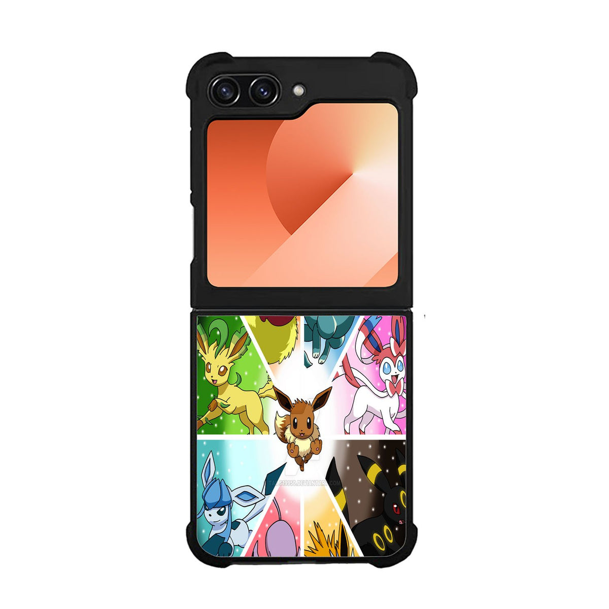 Pokemon Eevee Collage B0052 LG Google Nexus 5 Case - Plastic / Black Case Samsung Galaxy Z Flip 6 5G BC1960