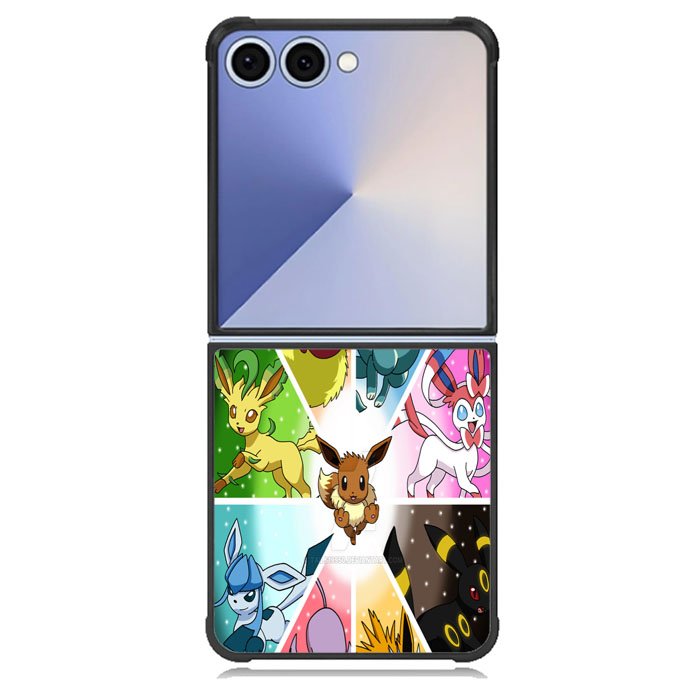 Pokemon Eevee Collage B0052 LG Google Nexus 5 Case - Plastic / Black Samsung Galaxy Z Flip 7 Case BC1960