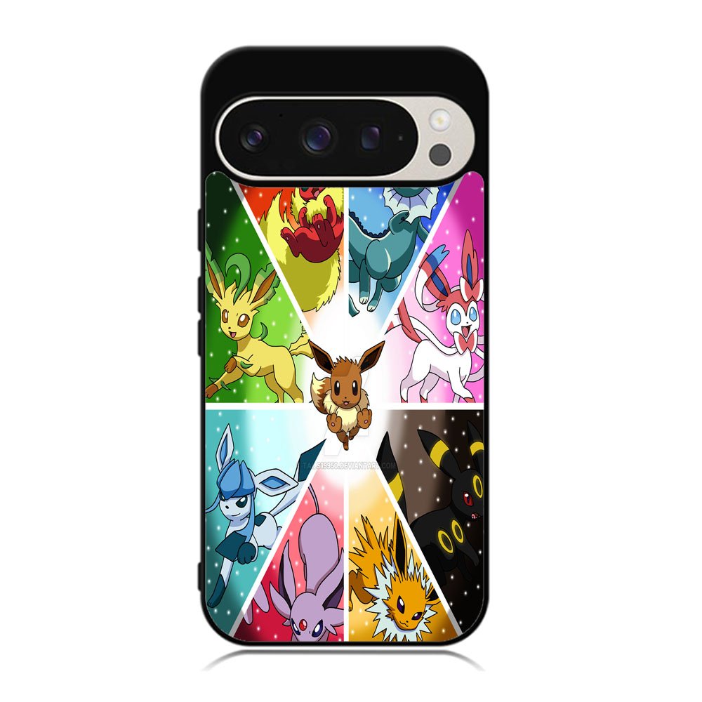 Pokemon Eevee Collage B0052 LG Google Nexus 5 Case - Plastic / Black Case Google Pixel 9 Pro XL BC1960