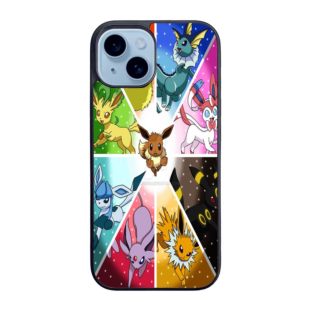 Pokemon Eevee Collage B0052 LG Google Nexus 5 Case - Plastic / Black Case iPhone 15 Plus BC1960