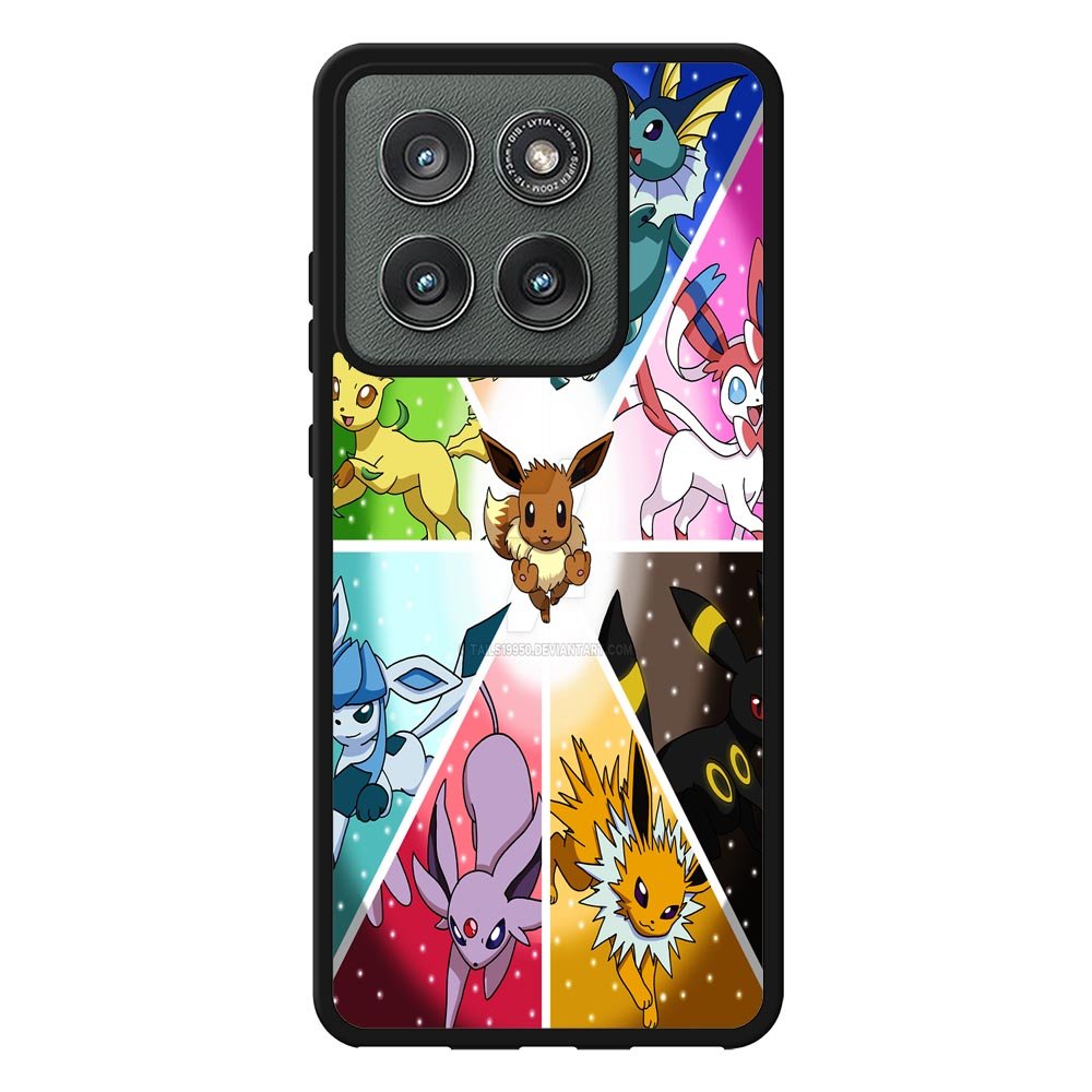 Pokemon Eevee Collage B0052 LG Google Nexus 5 Case - Plastic / Black Case Motorola Moto Edge 2025 BC1960