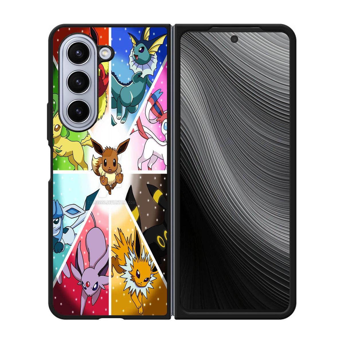 Pokemon Eevee Collage B0052 LG Google Nexus 5 Case - Plastic / Black Case Samsung Galaxy z Fold 5 5G BC1960