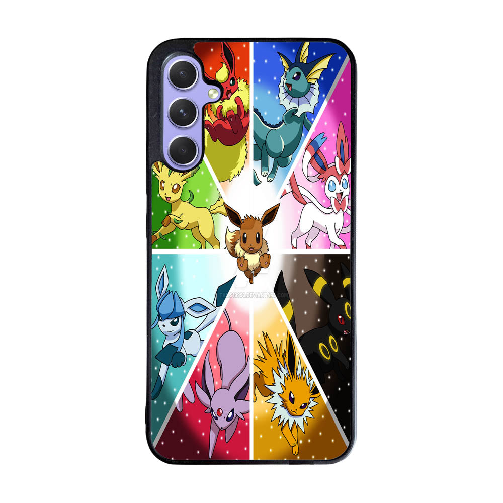 Pokemon Eevee Collage B0052 LG Google Nexus 5 Case - Plastic / Black Case Samsung Galaxy A35 5G BC1960