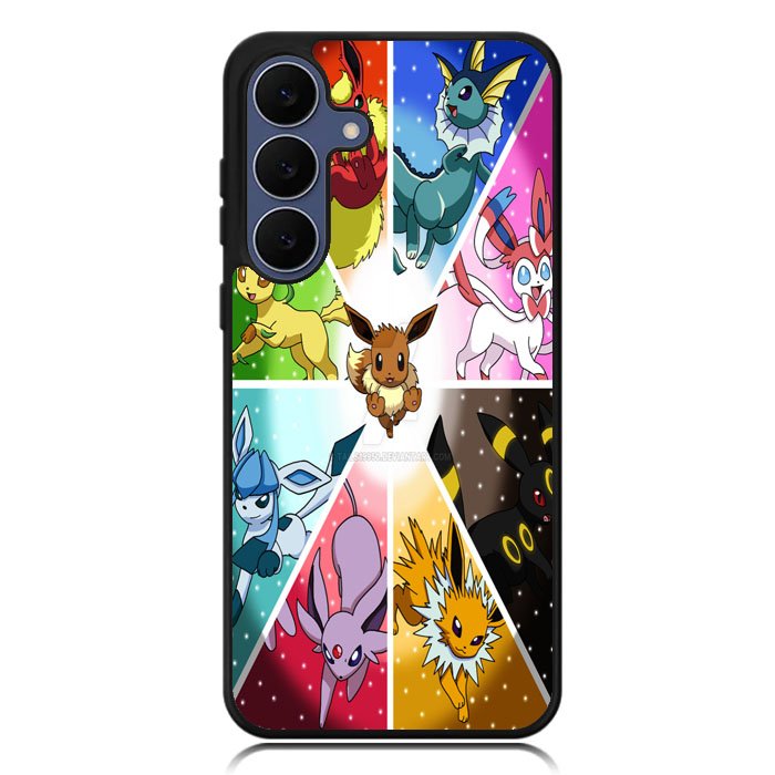 Pokemon Eevee Collage B0052 LG Google Nexus 5 Case - Plastic / Black Samsung Galaxy S25 FE Case BC1960
