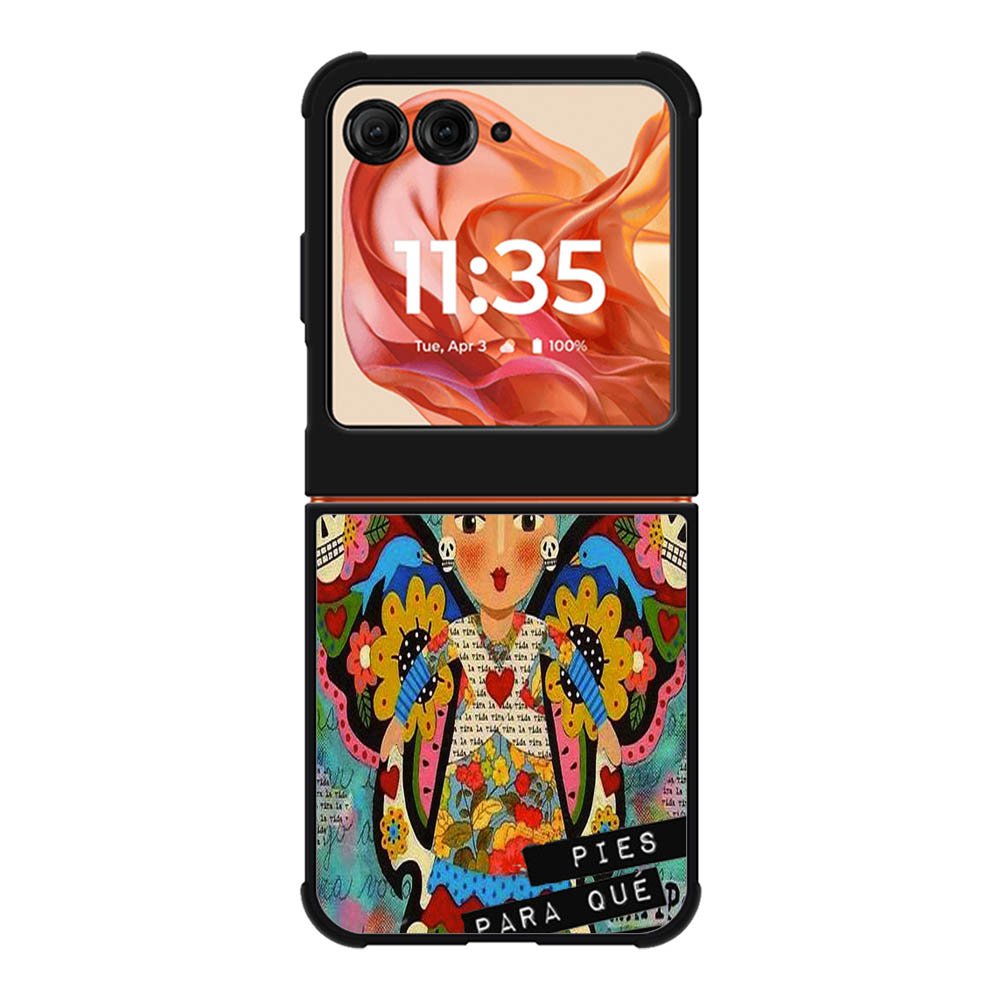 Pies Para Frida Kahlo B0056 iPhone 6s Case - Plastic / Black Motorola Moto Razr 2025/2024 , Moto Razr 60/50 Case BC1961