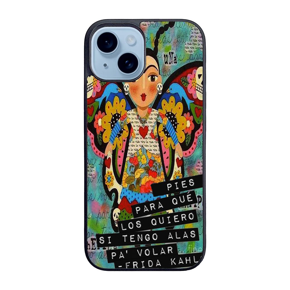 Pies Para Frida Kahlo B0056 iPhone 6s Case - Plastic / Black Case iPhone 15 Plus BC1961