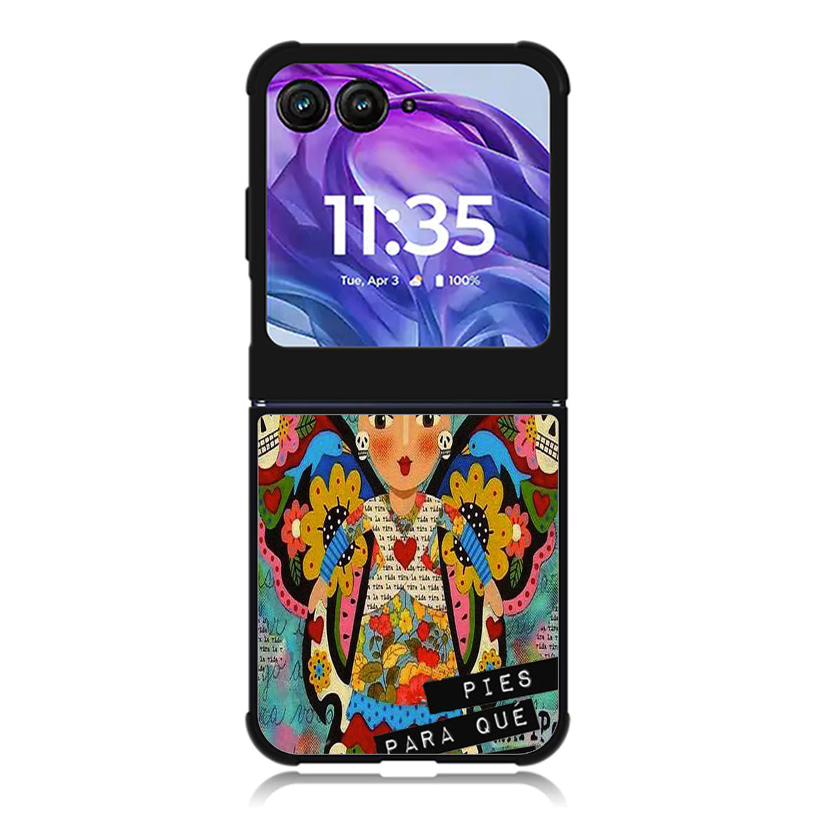 Pies Para Frida Kahlo B0056 iPhone 6s Case - Plastic / Black Motorola Moto Razr Plus 2025/2024 Case, Moto Razr 50 Ultra 5G BC1961