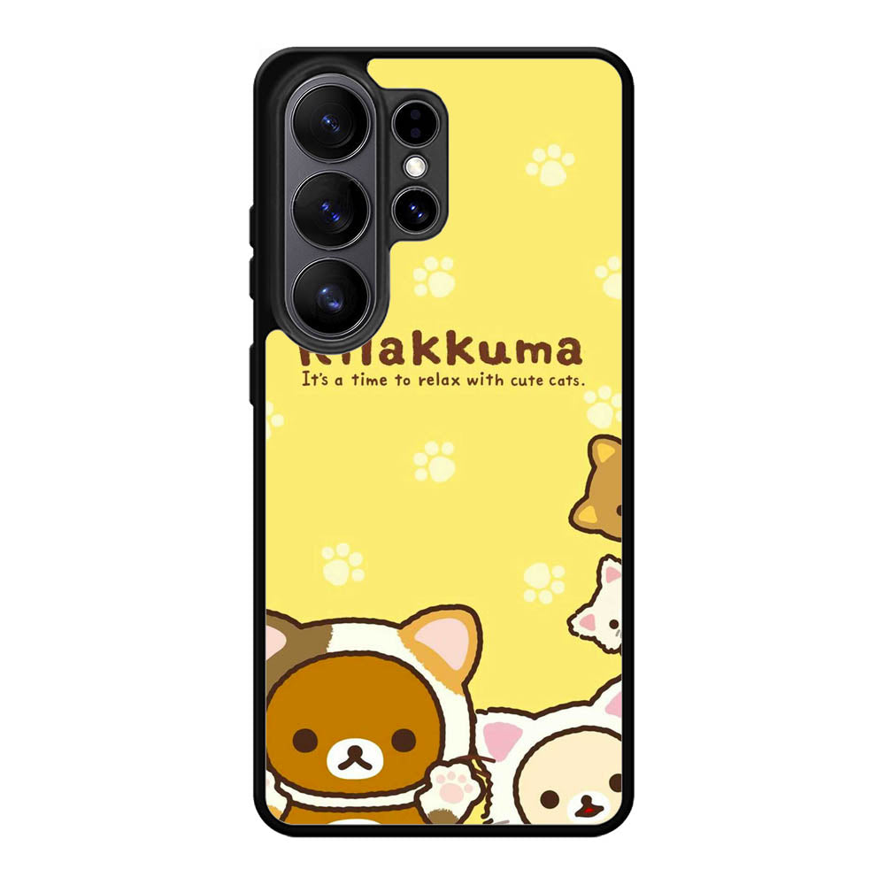 Rilakkuma With Cute Cats Samsung Galaxy S26 Ultra Case BC2046