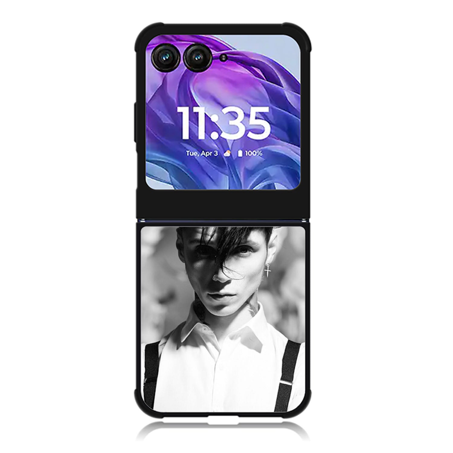 Andy Black Monochrome Motorola Moto Razr 2024 , Moto Razr 50 Case FE2235