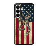 Browning Deer Real Tree Camo USA Flag Samsung Galaxy S26 Plus Case BC2264