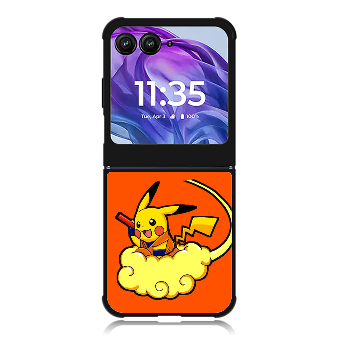 Pikachu Pokemon Goku Dragon Ball Z Motorola Moto Razr Plus 2025/2024 Case, Moto Razr 50 Ultra 5G BC2115