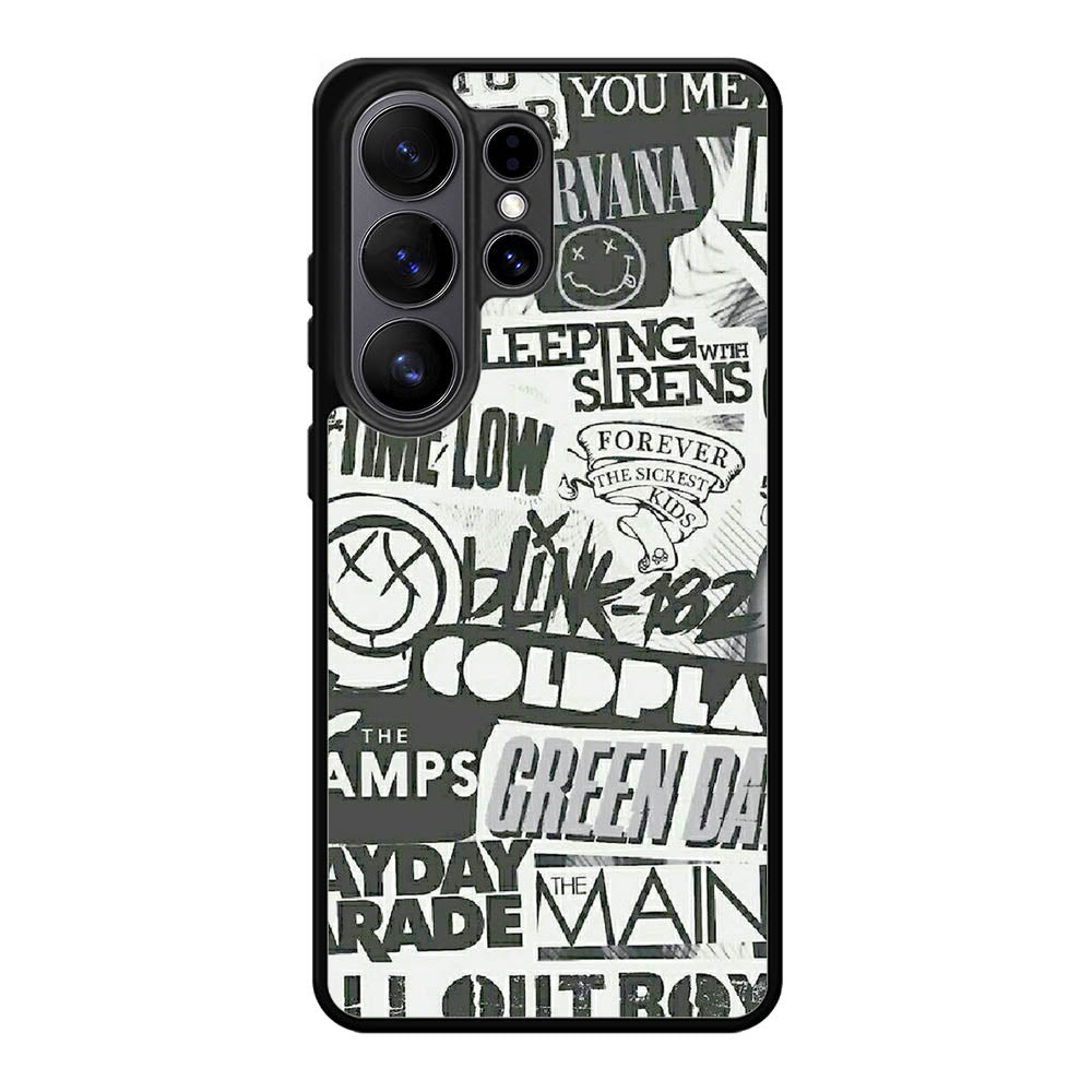Rock Bands Tumblr Collage Samsung Galaxy S26 Ultra Case BC2047