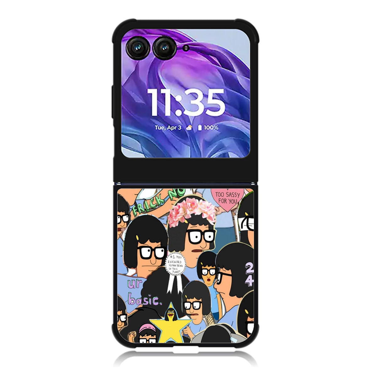 Tina Belcher Collage Bob's Burgers Motorola Moto Razr 2024 , Moto Razr 50 Case FE2013