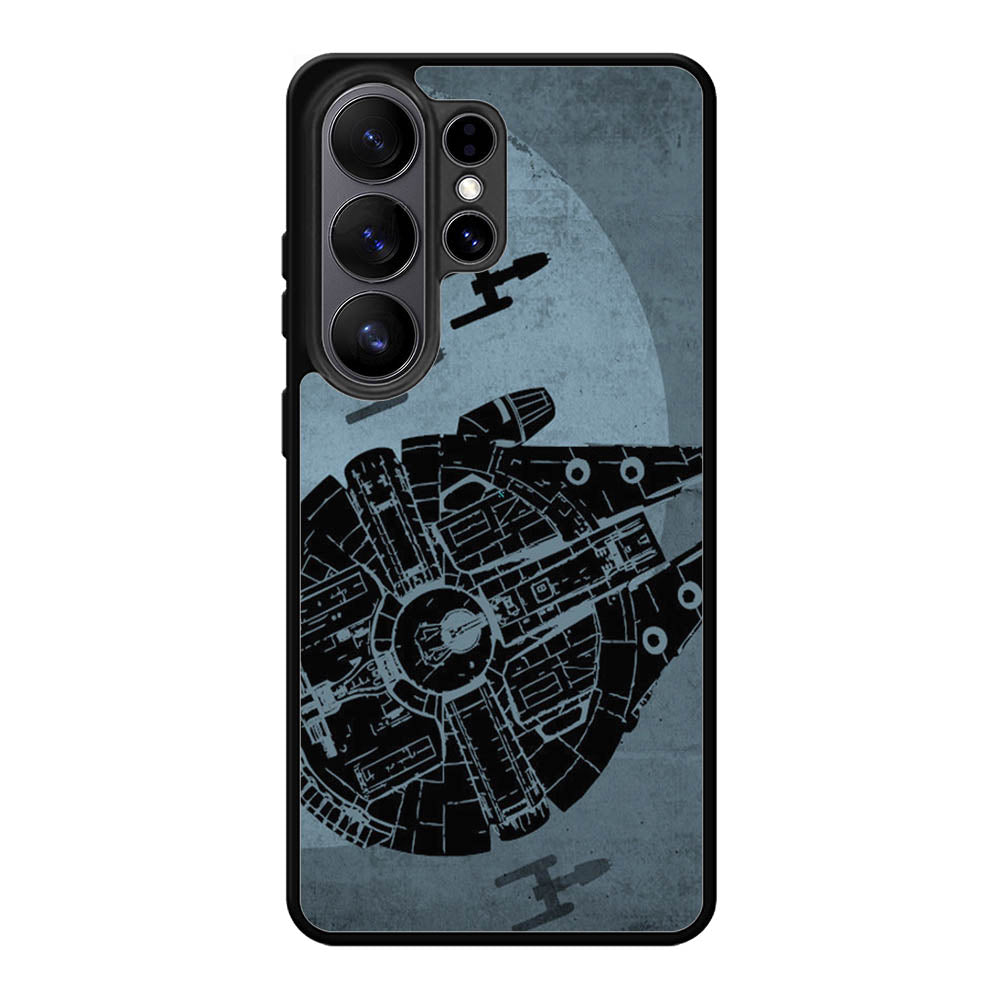 Star Wars Millenium Falcon Blue Samsung Galaxy S26 Plus Case