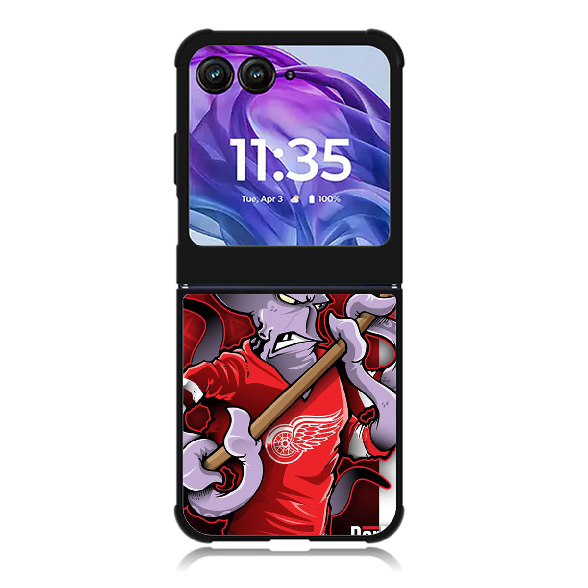 NHL Cartoon Mascout Detroit Red Wings Motorola Moto Razr Plus 2025/2024 Case, Moto Razr 50 Ultra 5G BC2089