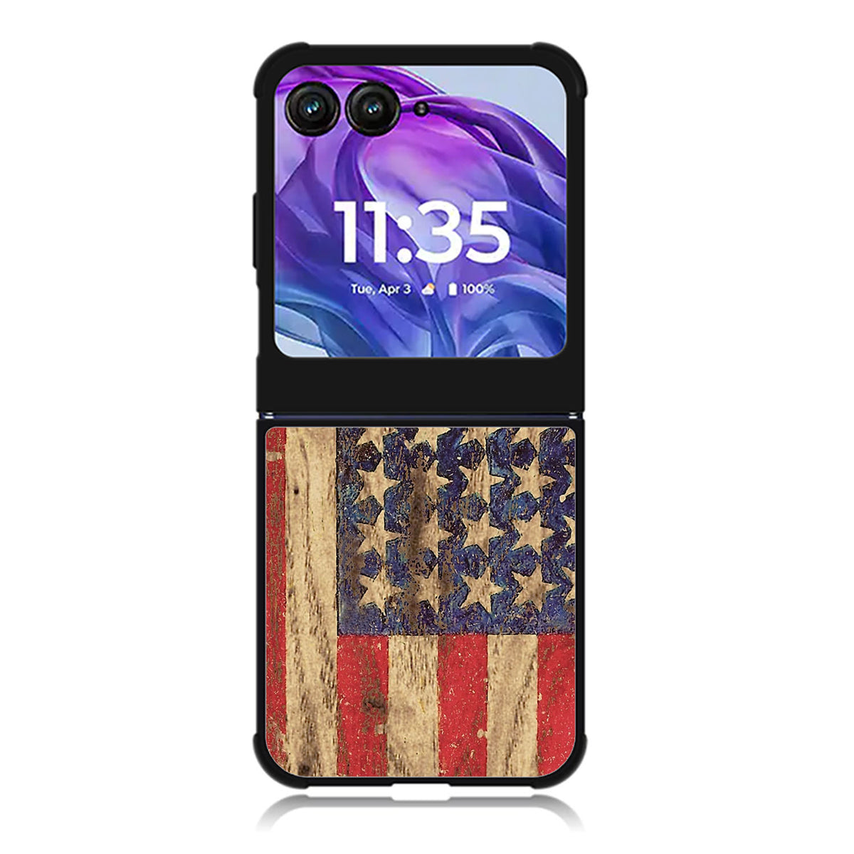 Vintage Patriotic American Flag Motorola Moto Razr Plus 2025/2024 Case, Moto Razr 50 Ultra 5G BC1992