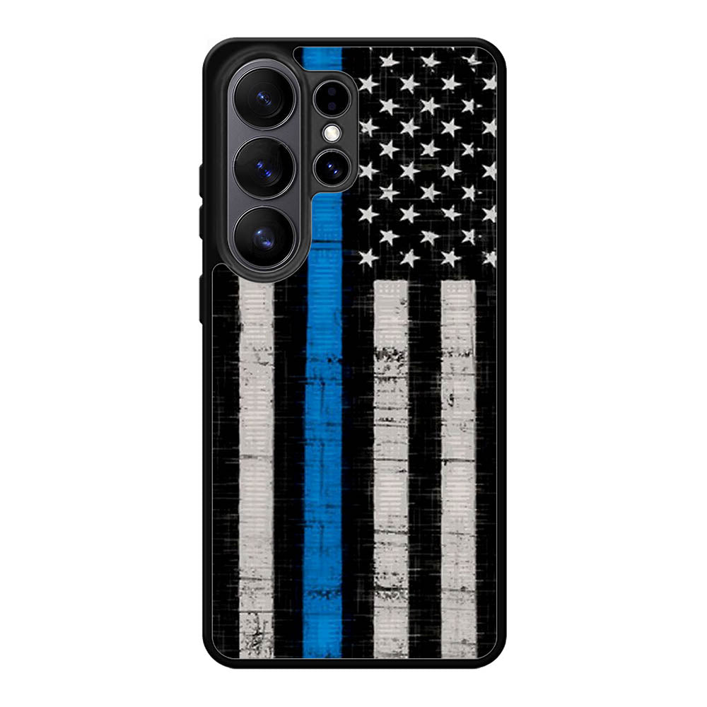 Police Blue Line Flag Samsung Galaxy S26 Ultra Case BC2025