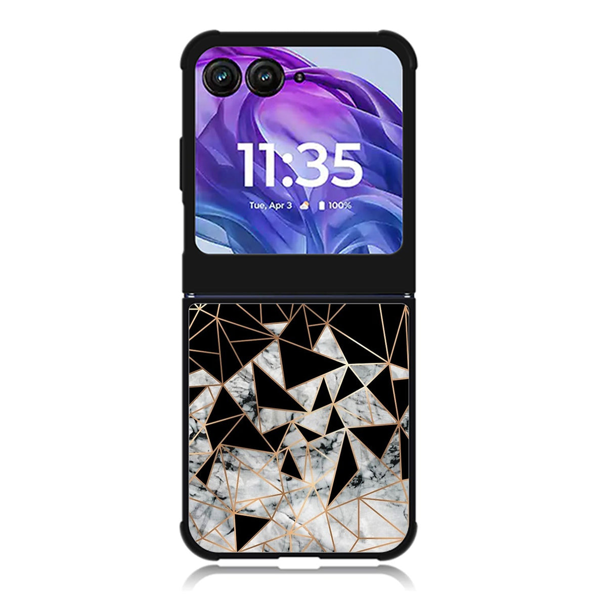 Marble Polygon Pattern Motorola Moto Razr 2024 , Moto Razr 50 Case FE2060