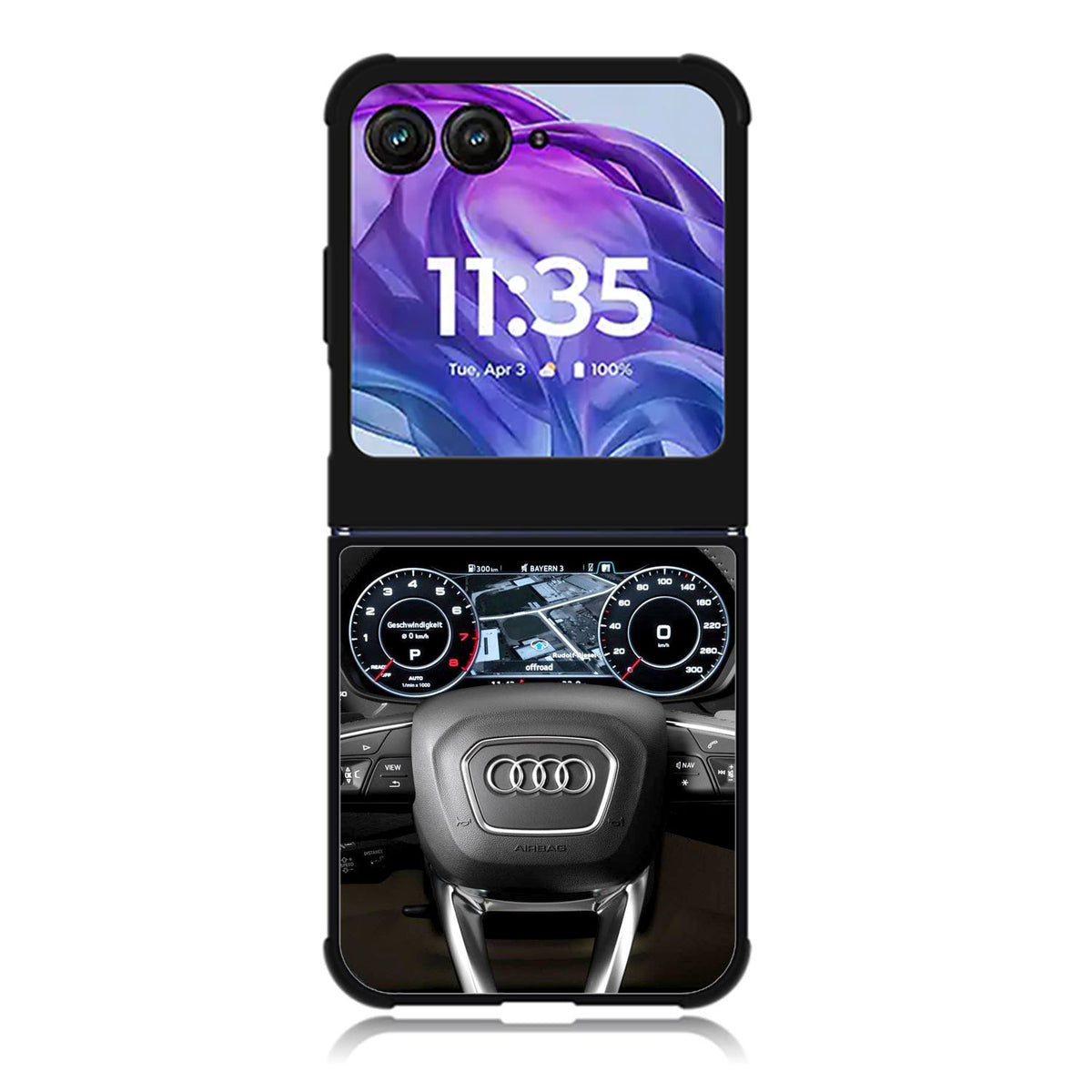 Audi Steering Speedometer Motorola Moto Razr Plus 2025/2024 Case, Moto Razr 50 Ultra 5G BC2244