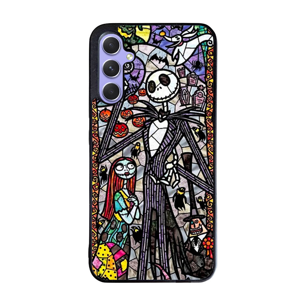 Nightmare Before Christmas Art Glass Case Samsung Galaxy A35 5G BC2090