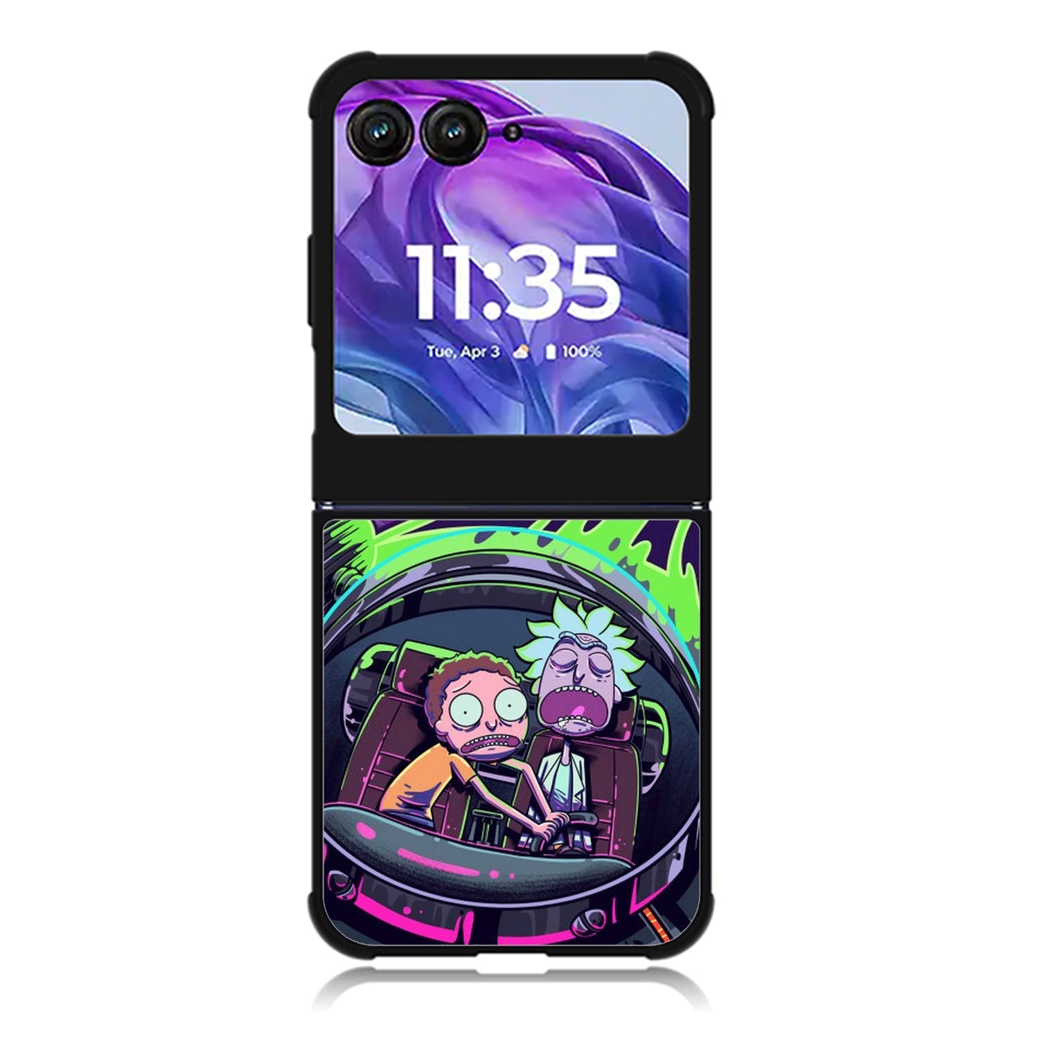 Rick n Morty Scary Motorola Moto Razr 2024 , Moto Razr 50 Case FE2045