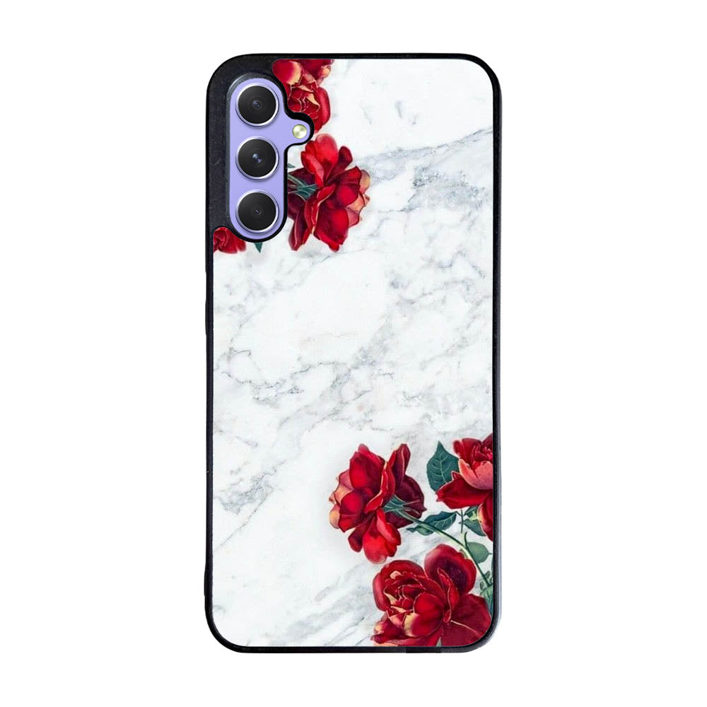 Marble With Roses Case Samsung Galaxy A35 5G BC2061