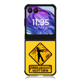 Zombie Crossing Sign Motorola Moto Razr Plus 2025/2024 Case, Moto Razr 50 Ultra 5G BC1977