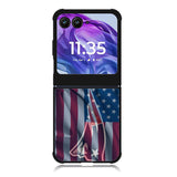 New England Patriots American Logo Motorola Moto Razr 2024 , Moto Razr 50 Case FE2082