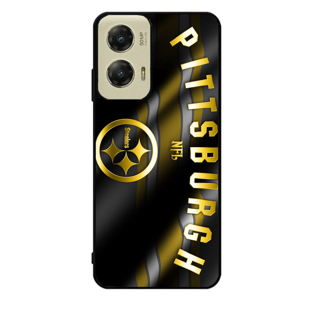 Pittsburgh NFL Gold Case Motorola Moto G Stylus 2024 5G BC2018