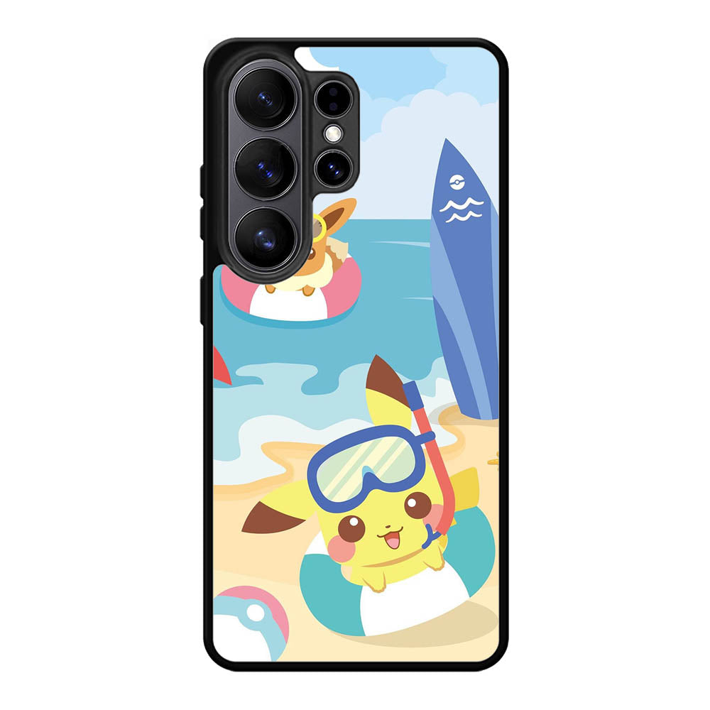 Pikachu Eevee Pokemon Samsung Galaxy S26 Plus Case