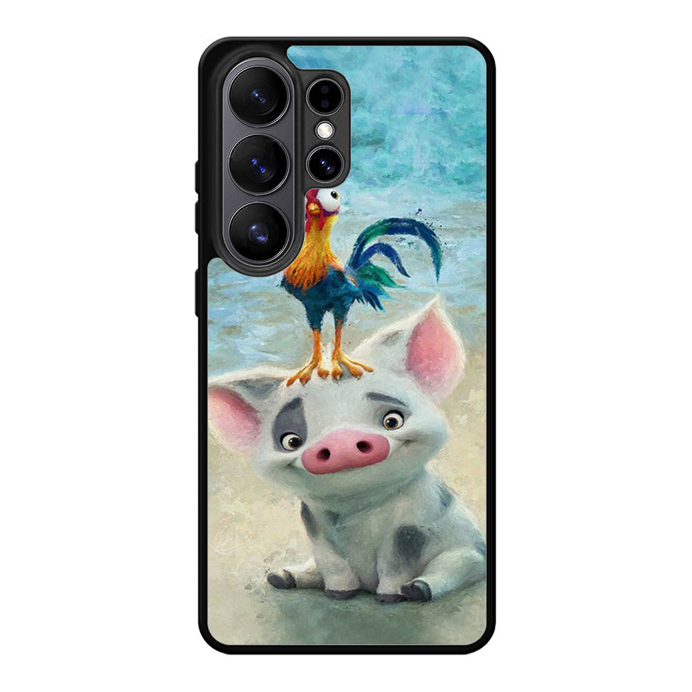 Moana Pua Pig Heihei Beach Samsung Galaxy S26 Plus Case