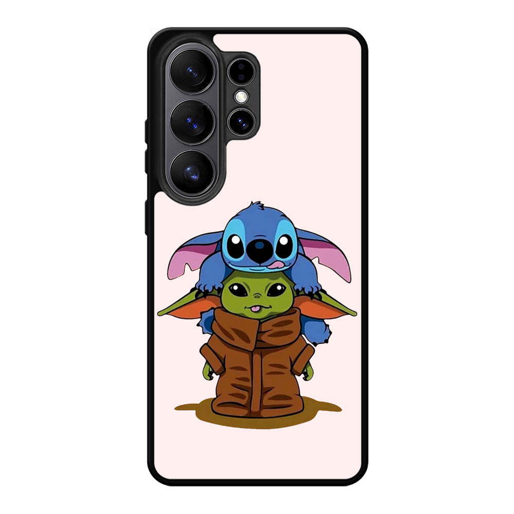Baby Yoda and Stitch Samsung Galaxy S26 Plus Case