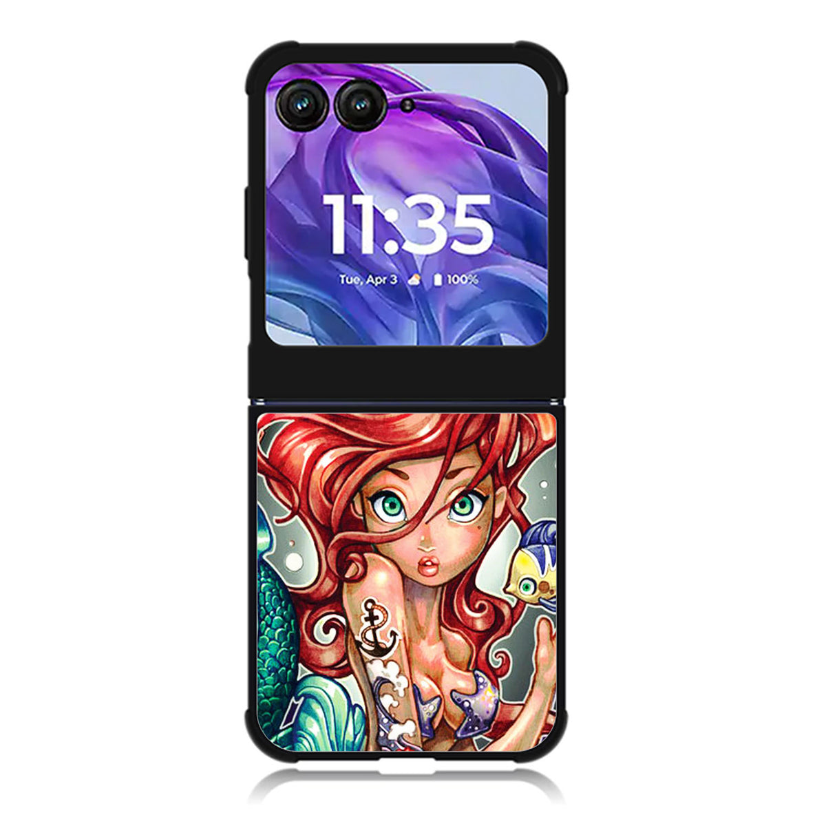 Ariel Little Mermaid ART Motorola Moto Razr Plus 2025/2024 Case, Moto Razr 50 Ultra 5G BC2773