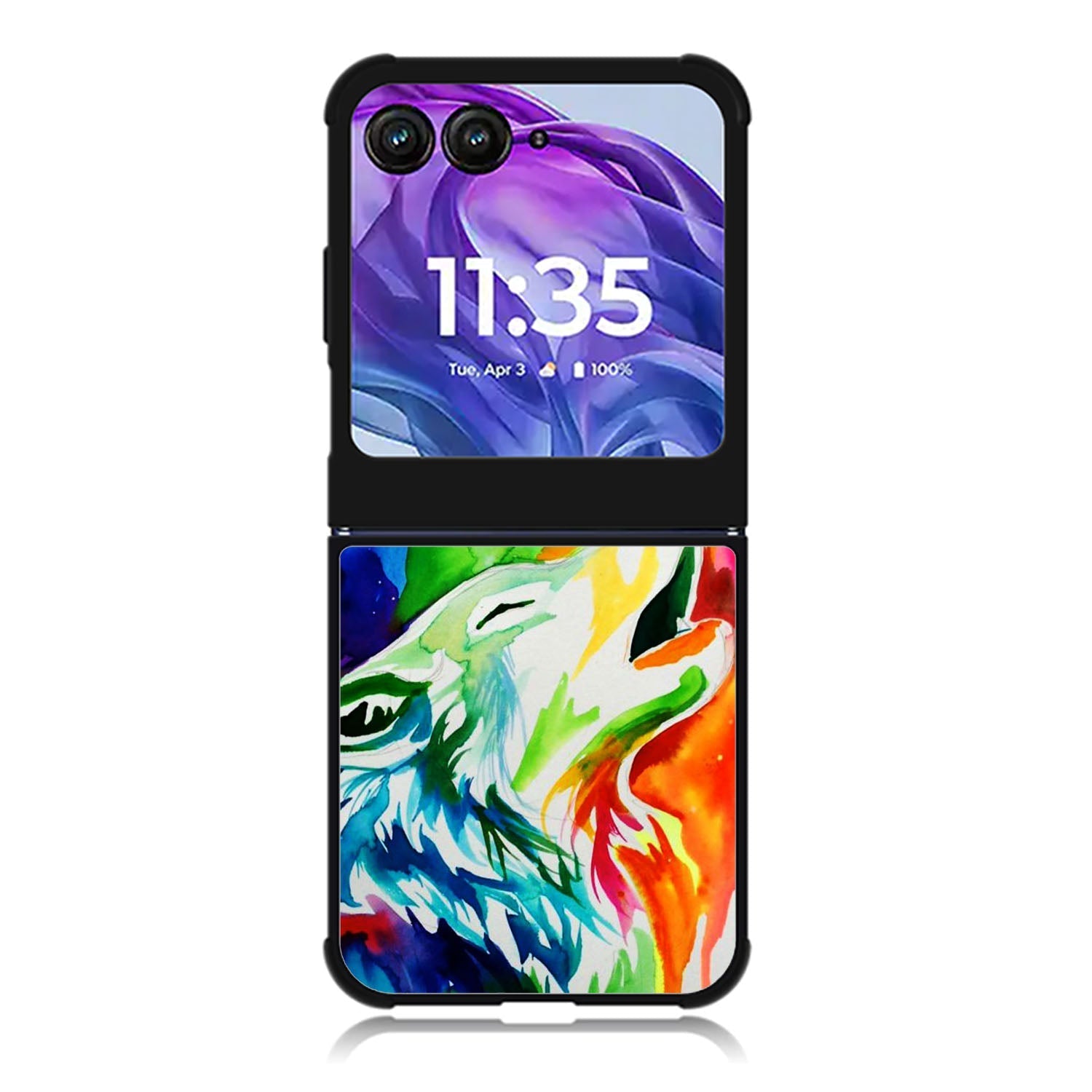 WALLPAPER Rainbow Watercolor Drop Motorola Moto Razr 2024 , Moto Razr 50 Case FE2768