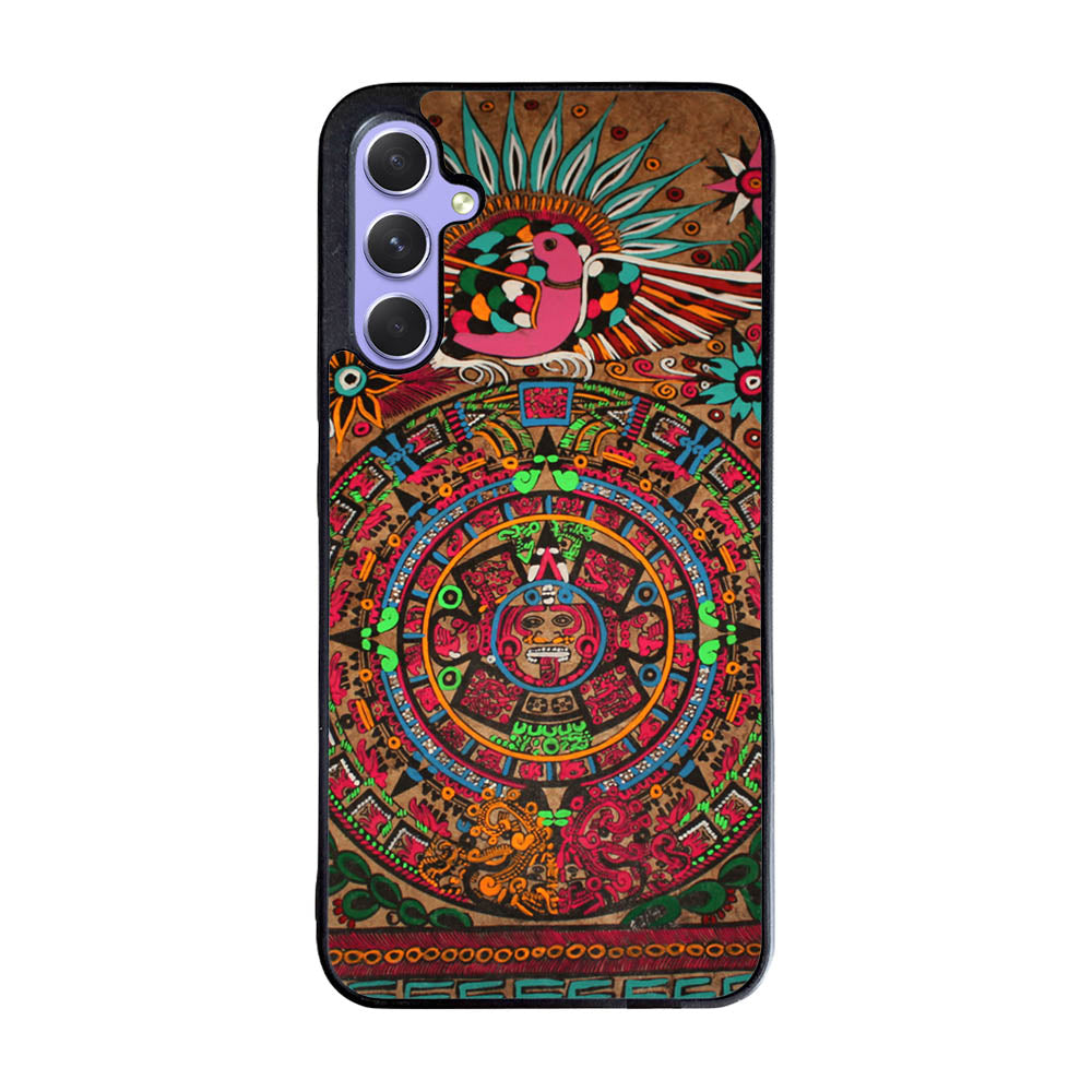 Aztec Calendar Wood Texture Case Samsung Galaxy A35 5G BC2761
