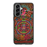 Aztec Calendar Wood Texture Samsung Galaxy A57 Case BC2761