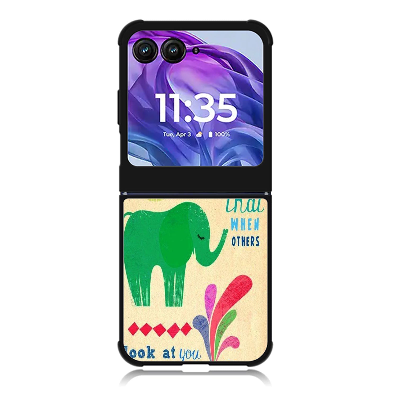 the happy elephant Motorola Moto Razr 2024 , Moto Razr 50 Case FE2720