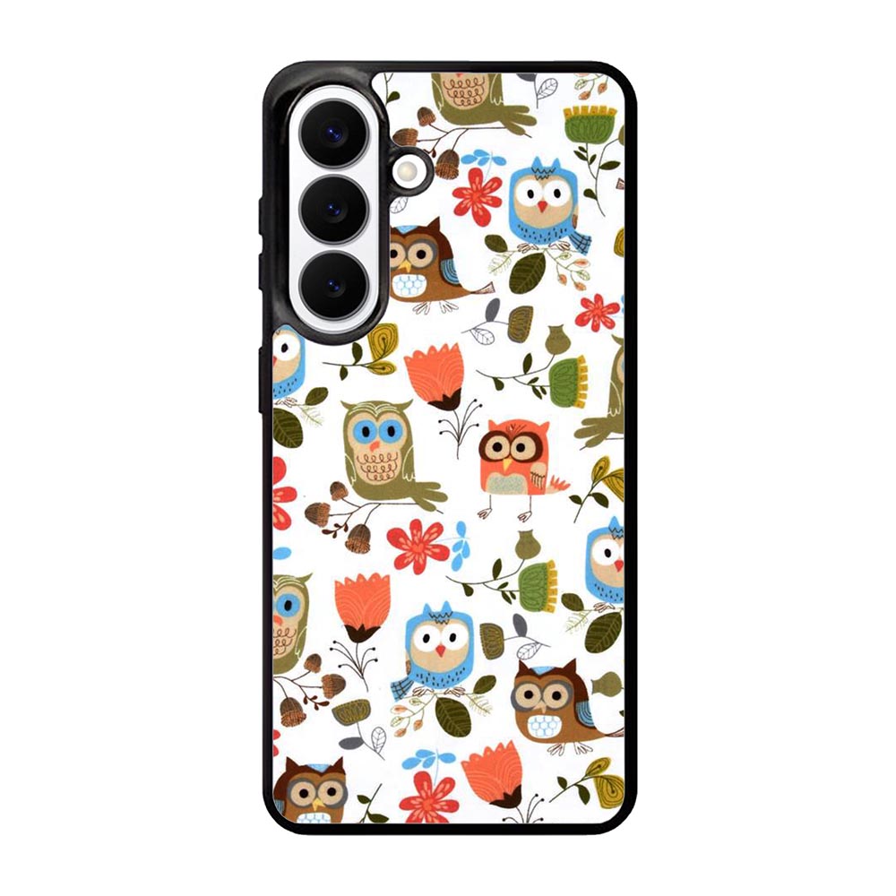 Cute Owl Pattern Samsung Galaxy S26 Case BC2696