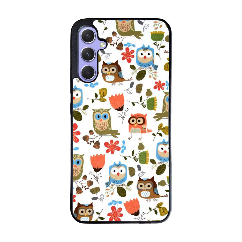 Cute Owl Pattern Case Samsung Galaxy A55 5G BC2696